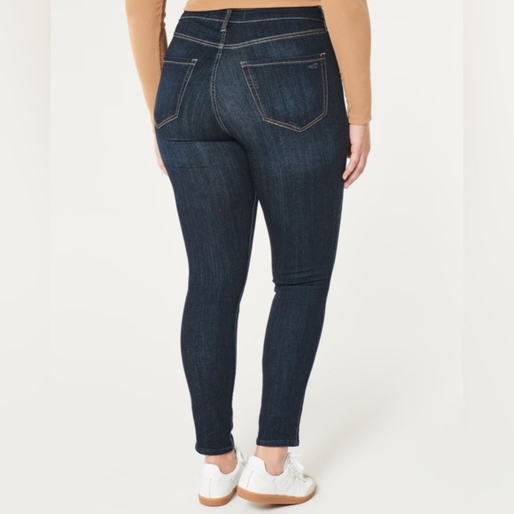 Hollister High Rise Skinny Jeans Dark Wash Stretch Denim Women’s.  Size W27 L26 - Picture 3 of 7